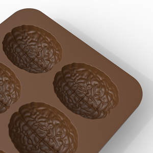 แม่พิมพ์ซิลิโคนรูปสมอง 10 ช่อง ปลอดสาร BPA เกรดอาหาร ทนความร้อน ใช้กับเตาอบได้ สำหรับทำเค้ก ฟองดองท์ ช็อกโกแลต - Product Image 5