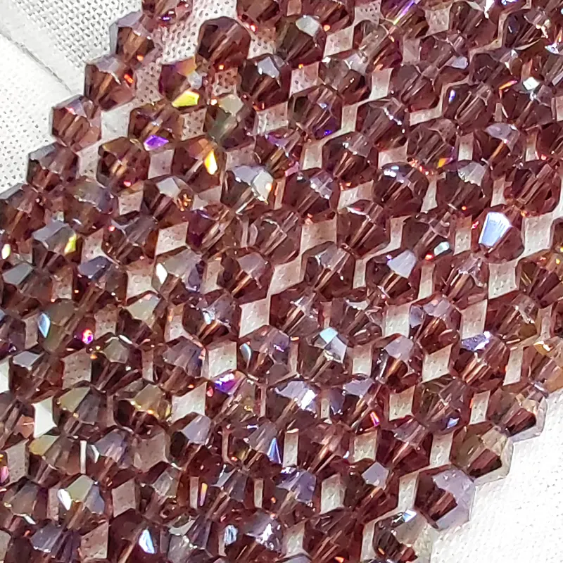 Perline di vetro di alta qualità all'ingrosso 3/4/6mm perline sfaccettate di cristallo colorato per la creazione di gioielli