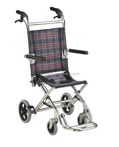 Sedia a Rotelle Pieghevole Portatile con Telaio in Alluminio, Freno e Braccioli Reclinabili con Poggiapiedi, Vendita Diretta dalla Fabbrica - Product Image 1