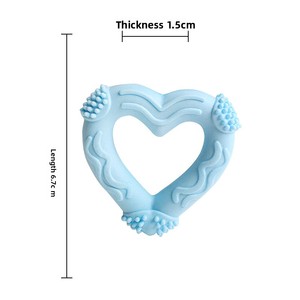 Jouet à mâcher en caoutchouc thermoplastique en forme de cœur pour chien, adorable et résistant aux morsures, idéal pour la dentition et le divertissement des animaux de compagnie - Product Image 1