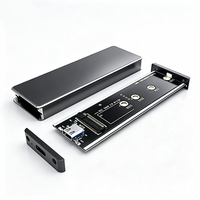 Casing SSD Eksternal M.2 NVMe Aluminium USB3.2 Gen2 Tipe-C, Kecepatan Transfer 10Gbps, Bersertifikasi CE/FCC/RoHS, Mendukung Laptop hingga 2TB