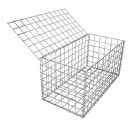 Panier gabion paysager galvanisé plié, en treillis métallique soudé, cage décorative en acier pour mur de pierre