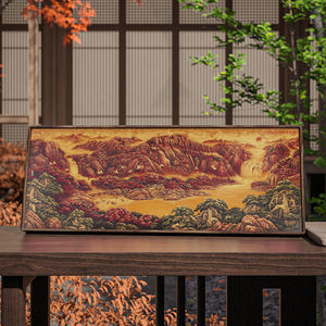 Adornos de Latón de la Fortuna, <span class=keywords><strong>Pintura</strong></span> de Paisaje Chino, Adecuados para Fines Decorativos en Salas de Estar y Comedores de Hoteles - Product Image 1