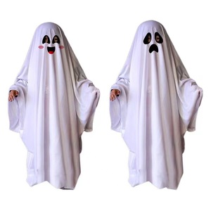 Halloween Horror Costume Cosplay Party <b>White</b> Outfit Masquerade Adult Ghost Skirt Silk Unisex - Product Image 5