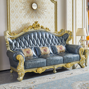 JINS Supply Ensemble de canapés en cuir européen sculpté à la main <span class=keywords><strong>canapé</strong></span> de qualité supérieure meubles en cuir véritable <span class=keywords><strong>canapé</strong></span> en cuir - Product Image 3