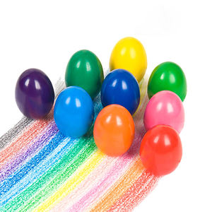 9色非毒性卵型パームグリップクレヨンセット幼児および子供のための洗えるペイント - Product Image 2