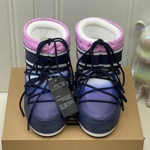 Botas de Nieve de Invierno de Cuero Genuino de Diseño de Lujo a la Moda, Botas de Senderismo Deportivas Antideslizantes para Esquí - Product Image 4