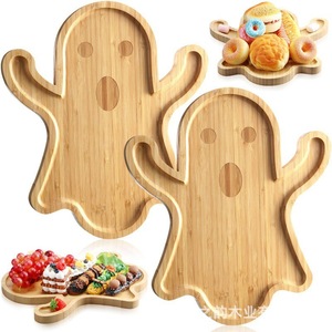 Bandeja de Madera con Forma de Calavera para Halloween, Plato Creativo para Servir Frutas y Bocadillos, Decoración de Mesa - Product Image 2