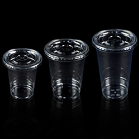 Gobelets jetables en plastique PET personnalisables de 24oz, transparents et à paroi unique, calibre 95 pour café, boisson, thé à bulles, crème glacée