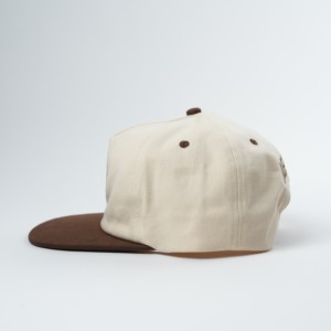 Casquette Snapback non structurée à 5 panneaux en tissu doux avec logos brodés personnalisés, ajustement plat, vente en gros - Product Image 3