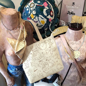 Grand sac en coton XL avec une bandoulière plus large, taille XL pour le transport - Product Image 3