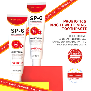 Logotipo personalizado Protección de las encías Xylitol Anti Cavidad Pasta de dientes Uso doméstico Reduce las manchas Blanqueamiento Pasta de dientes probióticos DE LA SP-6 - Product Image 3