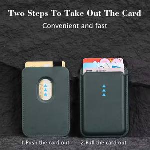 Cartera de teléfono magnética fuerte con logotipo personalizado, tarjetero Mag, cartera magnética de cuero seguro, tarjetero universal para <span class=keywords><strong>iPhone</strong></span> - Product Image 5