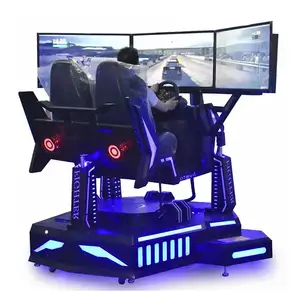 Virtual Reality Entertainment 9D VR Racing Simulator Machine 3 Screen 3 Axis Racing Car Game