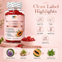 Gummies OEM non-OGM aux baies mélangées pour l'amélioration mammaire et la féminisation corporelle