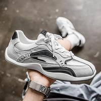 Chaussures de marche pour hommes, sportives, à lacets, avec empeigne en maille, résistantes à l'usure, nouvelle tendance mode printemps 2026, amortissantes et absorbant les chocs, en caoutchouc