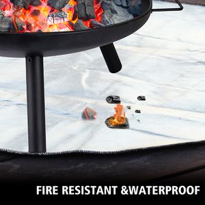 YHX 20 24 28 30 32 36 38 40 Inch Round and Square Fireproof Outdoor Camping BBQ <strong>Fire</strong> Pit Lawn <strong>Mat</strong> <strong>Fire</strong> Blanket Gas <strong>Fire</strong> Pit <strong>Mat</strong> - Product Image 4