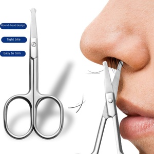 Tijeras curvas para cutículas de acero inoxidable, tijeras ergonómicas para manicura y pedicura, cortador de vello de nariz, 3 uds. - Product Image 3