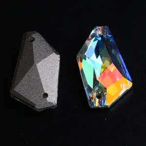 Whatstone pedra de costura em pedra, com strass 13*23mm k9, solta, costura em pedra, miçangas para decoração de roupas