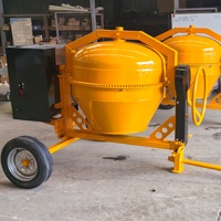 Bétonnière mobile diesel de haute qualité 350L, mini bétonnière portable, machine à béton pour l'industrie et la construction