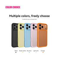 Coque de téléphone transparente en TPU+PC mat, couleur unie, respectueuse de la peau, avec protection intégrale de l'appareil photo, antichoc et anti-traces de doigts pour