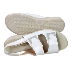 Sandali con Zeppa Cinzia Soft da Donna, Bianchi con Cinturini Argento, Scarpe Comode con Plateau - Product Image 6