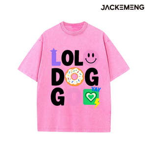 เสื้อยืดโอเวอร์ไซส์ผ้าฝ้ายพิมพ์ลาย <span class=keywords><strong>Lol</strong></span> Dog สไตล์เรโทร สตรีทแวร์ ใส่ได้ทุกวัน ลำลอง สินค้าจากคลังสินค้าในสหรัฐอเมริกา ขายส่ง - Product Image 5
