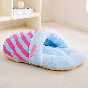 <span class=keywords><strong>Cama</strong></span> <span class=keywords><strong>Doble</strong></span> Tipo Cueva para Mascotas Comfort Zone, Diseño de Zueco con Capucha para Perros y Gatos, con Felpa Suave y Lino Transpirable, <span class=keywords><strong>Cama</strong></span> Grande y Cálida - Product Image 5