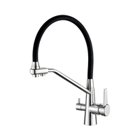 Robinet de cuisine commercial monotrou à montage sur plan, à poignée unique, eau chaude et froide, avec douchette extractible et conception à ressort – Offre Spéciale