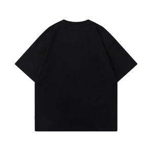 เสื้อยืดทรงบ็อกซี่ ตัดขอบดิบ ไหล่ตก สไตล์สตรีทแวร์ รับสกรีนโลโก้ ผลิตตามแบบ OEM โรงงานผลิตเสื้อยืดตัดขอบสั้นสำหรับผู้ชาย - Product Image 4