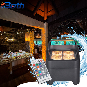 ไฟพาร์ LED แบตเตอรี่กันน้ำ 4x18W RGBWA UV IP65 ไร้สาย DMX สำหรับงานกลางแจ้ง - Product Image 1