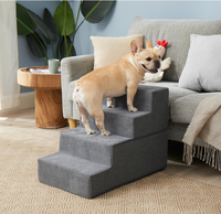 Escalier pliable portable en mousse à mémoire de forme, fabriqué par OEM, avec fond antidérapant, pour camping, matelas, invités, animaux de compagnie