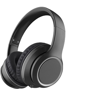 Casque sans fil à réduction de bruit active (ANC) avec une autonomie de 20 heures, couleur noire vintage, pliable - Product Image 1