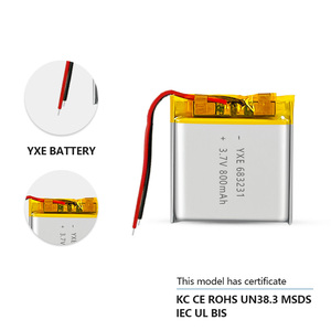 Precio de fábrica de alta calidad 3,7 V/800mAh Bolsa recargable Baterías de iones de litio Modelo de alta seguridad 683231 - Product Image 4