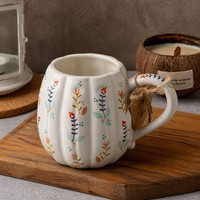 Mug en céramique de porcelaine de haute qualité, élégant, pas cher, en forme de citrouille de Thanksgiving, personnalisable, coloré, compatible lave-vaisselle, pour la rentrée scolaire