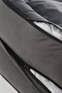 Weiches Plüsch-Haustierbett Abnehmbares Hunde- und Katzenbett Graues Gemütliches Kissen - Product Image 5