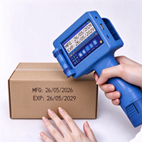Imprimante jet d'encre portable TIJ pour la codification des dates de péremption, des codes de lots et des logos sur les boîtes en carton