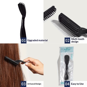 Outil de coiffure <span class=keywords><strong>Abeis</strong></span> en plastique à dents rigides pour usage en salon, traitement à l'huile, coiffage, cire, coloration et peignage des cheveux - Product Image 2