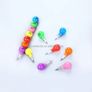 Wholesale Kids Cartoon Stationery 7 in 1 HB Pencil Colorful Plastic Shell Mini Pencil Combination Kids Gifts Promotional Pencil