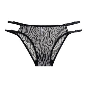 Glace soie tricoté Bikini <span class=keywords><strong>culotte</strong></span> Sexy creux mode imprimé léopard mince respirant taille basse séchage rapide brodé femmes - Product Image 5