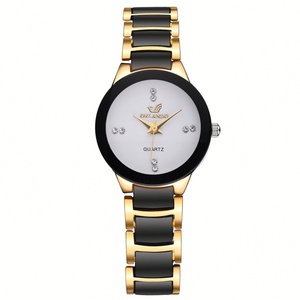 Relojes de Cuarzo de Moda 2023, Último Modelo en Venta, para Hombre y Mujer, Estilo Ejecutivo, Caja de Aleación, Correa de Acero Inoxidable de Dos Colores, con Indicador de Fecha - Product Image 2