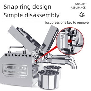 Новый автоматический мини-пресс для масла с 2 головками для арахисовых семян подсолнечника - Product Image 5