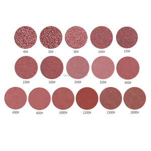 Durável Lixa Abrasiva 230*115mm com 14 Furos Quadrado Vermelho Óxido De Alumínio Velcro Folhas de Lixa para Lixadeira Polimento De Madeira - Product Image 5