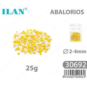 Perline Ilan Abalorios 2-4mm Tonalità Gialle 25g per Creazione di Gioielli Artigianali - Product Image 1