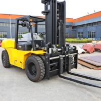 Nueva Carretilla Elevadora Diésel de Alta Capacidad de 8 Toneladas para Sistema Automatizado de Almacenamiento y Recuperación (AS/RS), Ideal para Talleres de Reparación de Maquinaria y Comercio Minorista