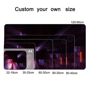 Custom Design Sublimation Print Purple Lighting Desk Mat City Building Gaming Large <b>Mouse</b> <b>Pad</b> Waterproof Fabric Keyboard Mat - Product Image 2