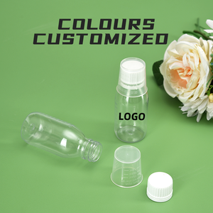 Bán buôn vô trùng rõ ràng nhựa dùng một lần y học ho <span class=keywords><strong>Syrup</strong></span> chai với cốc đo - Product Image 4