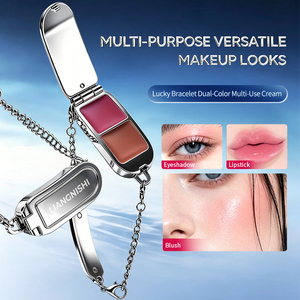 Çift Renkli Çok Amaçlı Krem Allık Stick, Nemli Görünüm, Pürüzsüz Nemlendirici, Su Geçirmez Allık, Seyahat Dostu Kompakt Makyaj - Product Image 1