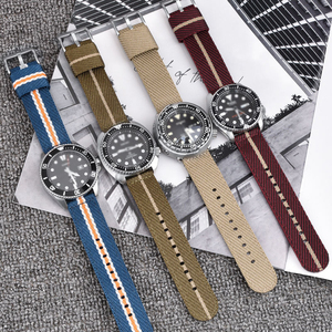 <span class=keywords><strong>Bracelet</strong></span> de montre en nylon tissé rayé en gros pour Huawei GT2 18mm 20mm 22mm, bracelets de montre en toile à dégagement rapide pour <span class=keywords><strong>Seiko</strong></span> - Product Image 5