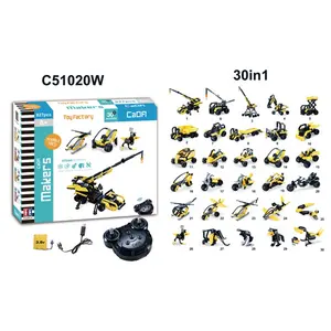 CaDA C51020W 30 in 1 RC Block car quattro temi Toy Factory giocattolo per auto fai da te